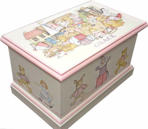 personalised toy box soft close